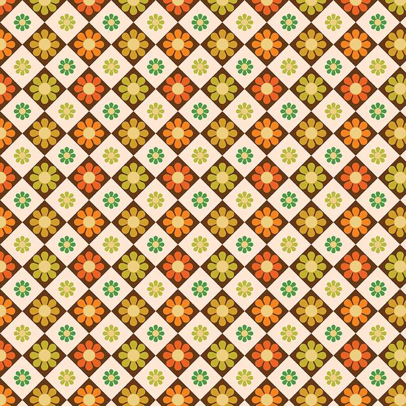Flower Power Forever By Maude Macdonald For Benartex - Umber
