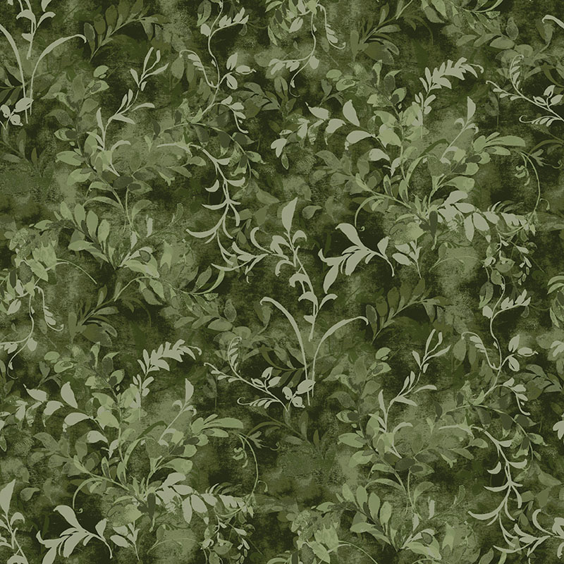 River Life By Belle Of Seams Sew Me For Benartex - Dark Green