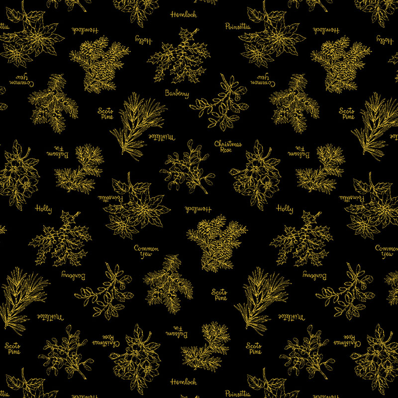 Aprils Winter Charm By April Cornell For Benartex - Black