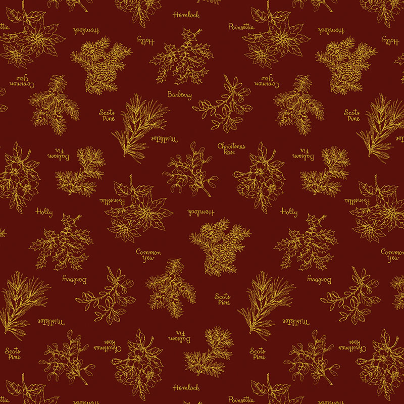 Aprils Winter Charm By April Cornell For Benartex - Berry