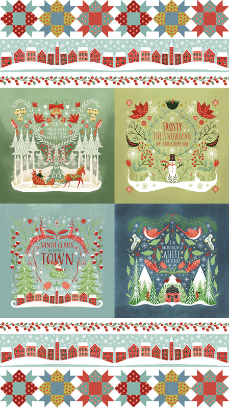 Jingle Town By Maja Lindberg For Benartex - Panel - Multi