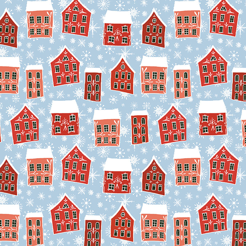Jingle Town By Maja Lindberg For Benartex - Medium Sky