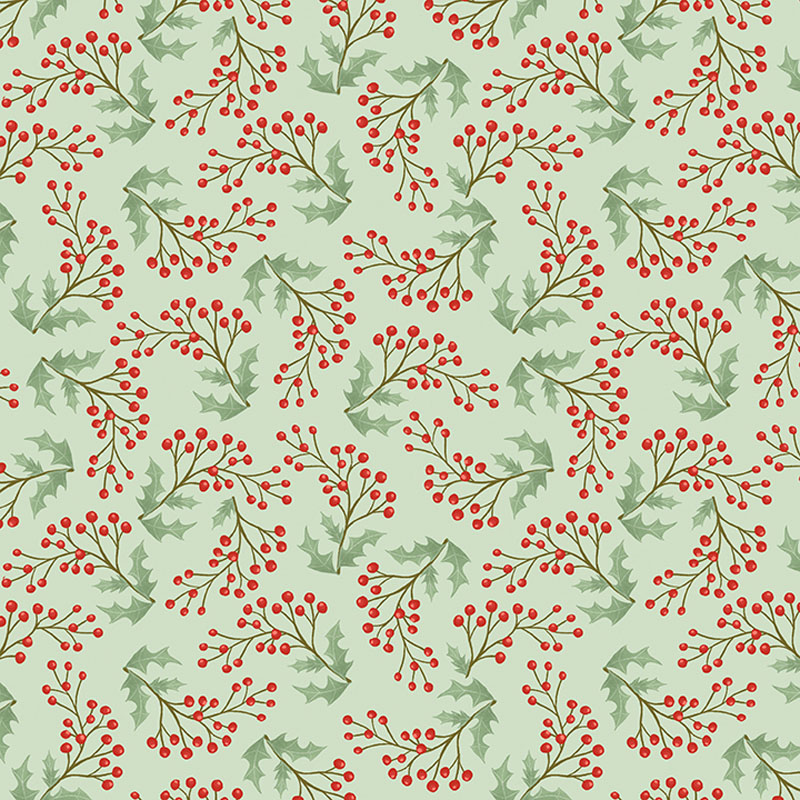 Jingle Town By Maja Lindberg For Benartex - Mint/Red