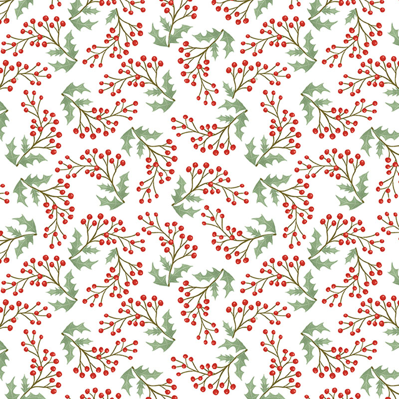 Jingle Town By Maja Lindberg For Benartex - White/Red