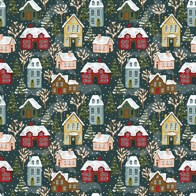 Heart Of Christmas By Fox And Fables For Benartex - Navy