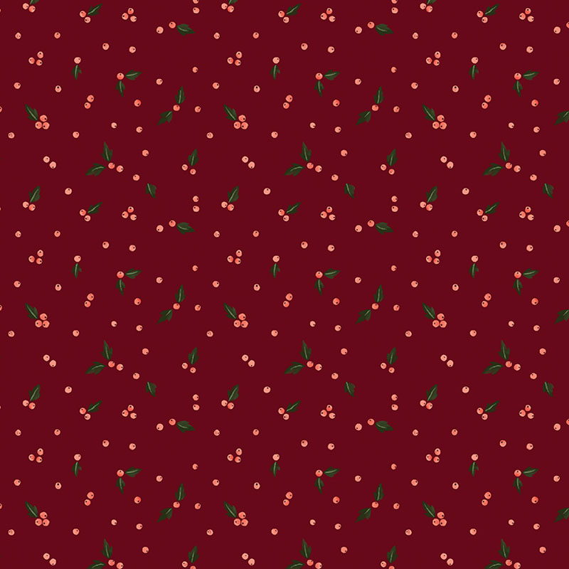 Heart Of Christmas By Fox And Fables For Benartex - Dark Red