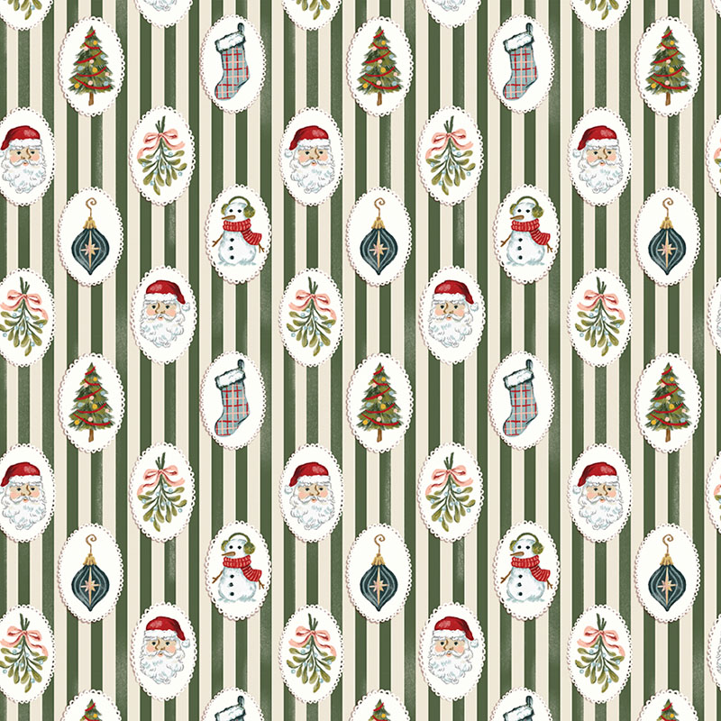 Heart Of Christmas By Fox And Fables For Benartex - Green