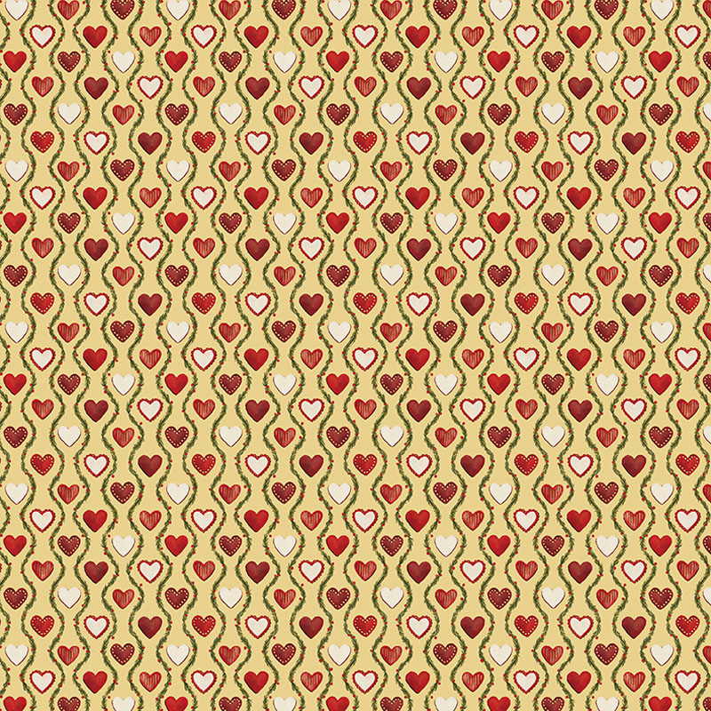Heart Of Christmas By Fox And Fables For Benartex - Yellow