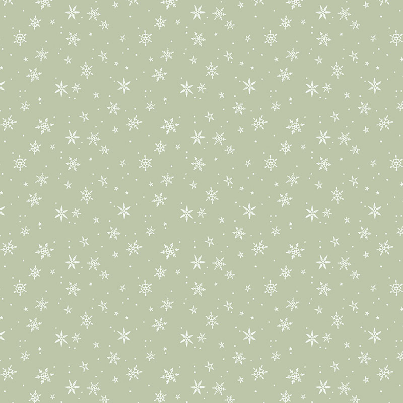 Heart Of Christmas By Fox And Fables For Benartex - Light Moss