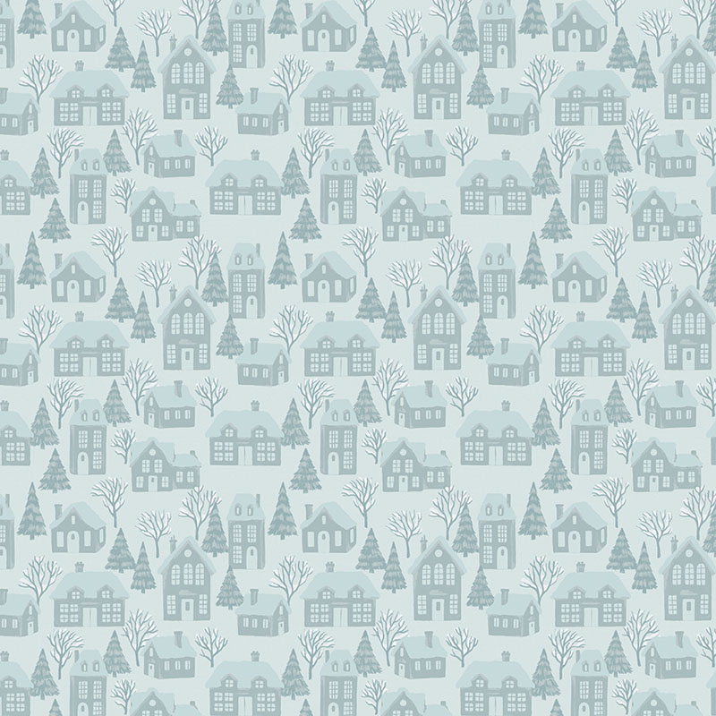 Heart Of Christmas By Fox And Fables For Benartex - Pale Blue