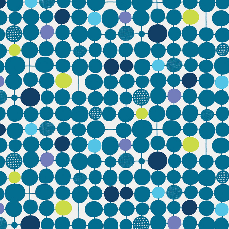 Modern Color By Contempo Studio For Benartex - Teal/Multi