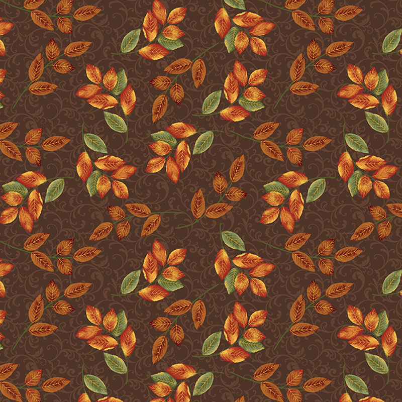 All About Seasons Autumn By Jackie Robinson For Benartex - Chocolate