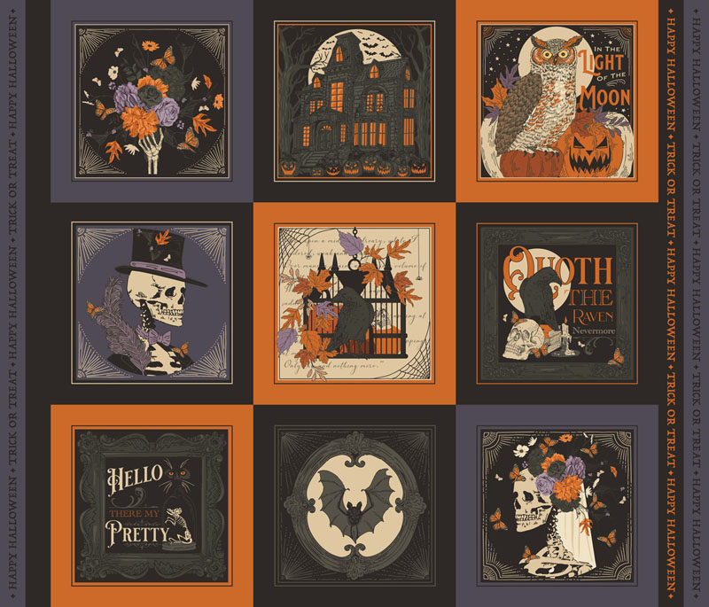 Gothic Haunt By Stacy Iest Hsu For Moda - 36" X 45 Panel - Multi
