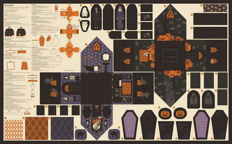 Gothic Haunt By Stacy Iest Hsu For Moda - 36" X 60" Panel - Multi