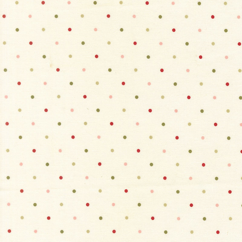 Peppermint Cocoa - Magic Dot By Lella Boutique For Moda - Cream