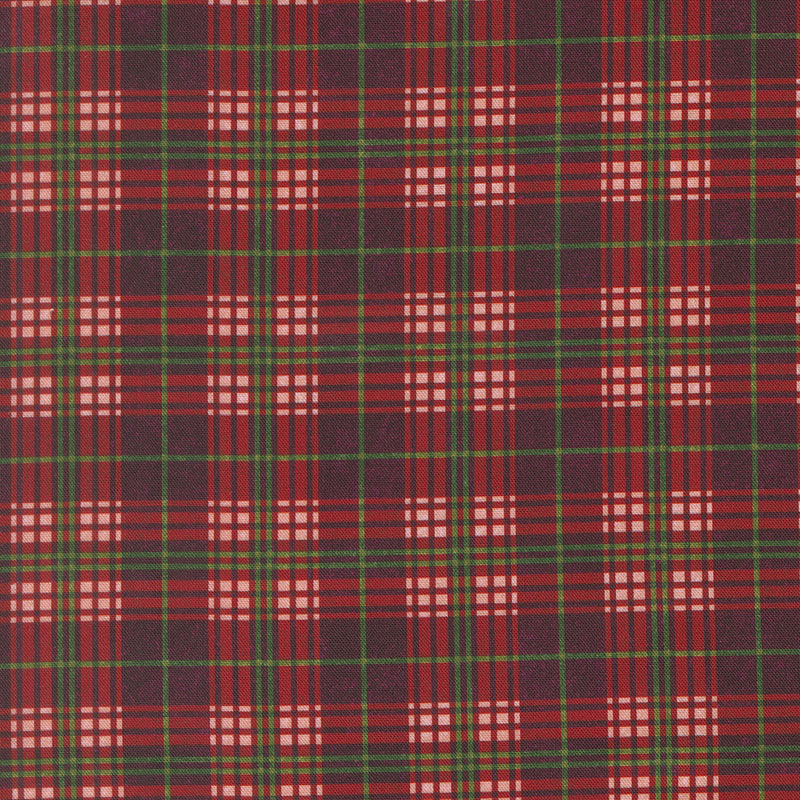 Hearth And Holly By Basicgrey For Moda - Burgundy