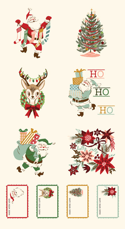 Twinkle And Tinsel By Fancy That Design House For Moda - 24" X 45" Panel - Snow