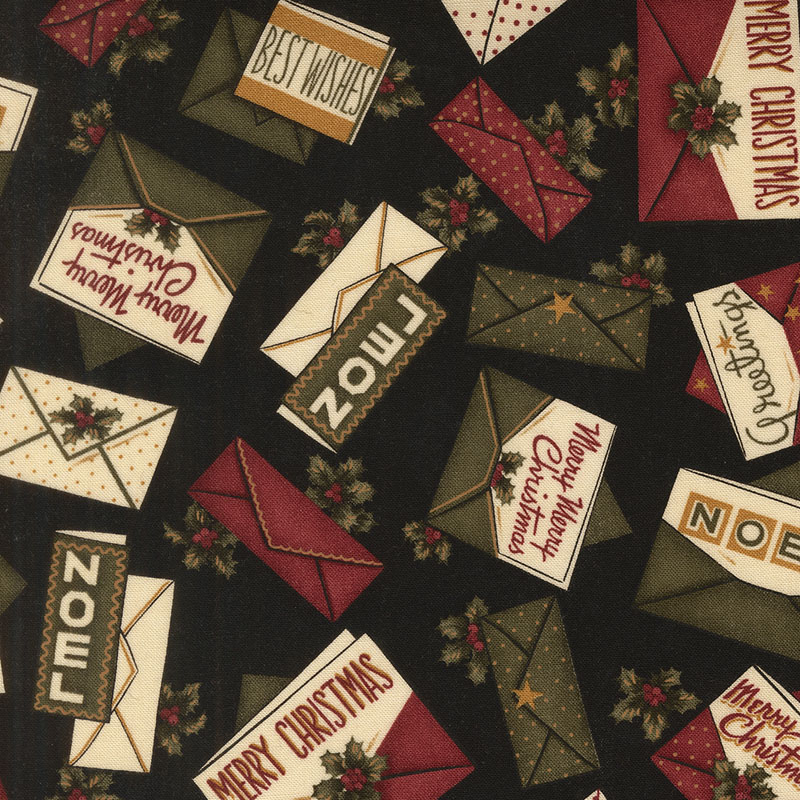A Vintage Christmas Ii By Kansas Troubles For Moda - Black