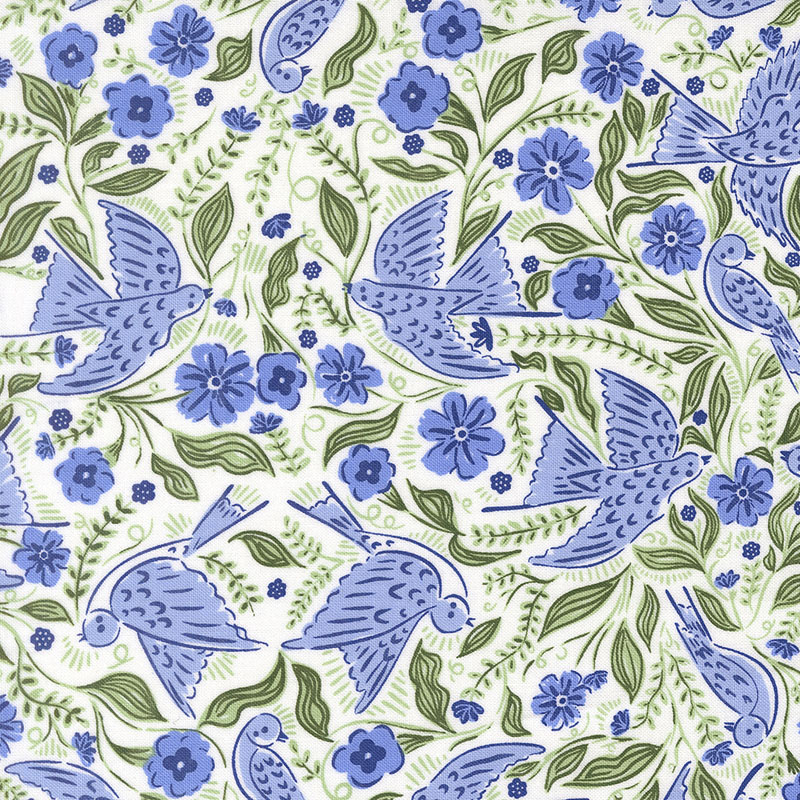 Prairie Blue By Gingiber For Moda - Porcelain