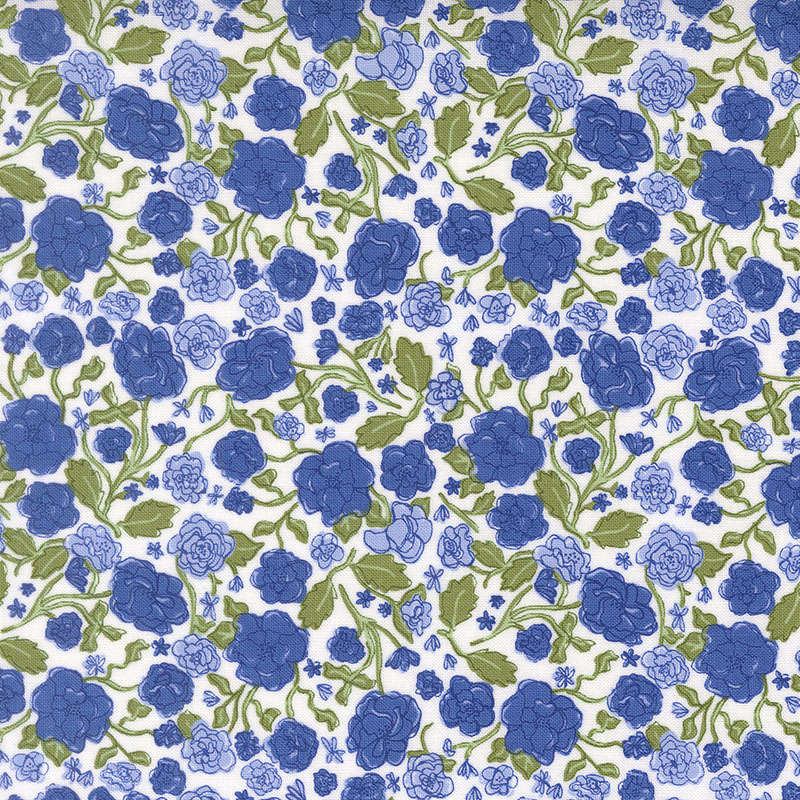 Prairie Blue By Gingiber For Moda - Porcelain
