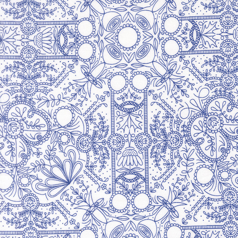 Prairie Blue By Gingiber For Moda - Porcelain