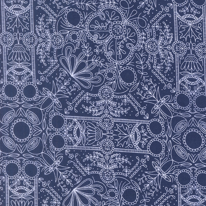 Prairie Blue By Gingiber For Moda - Delft Blue