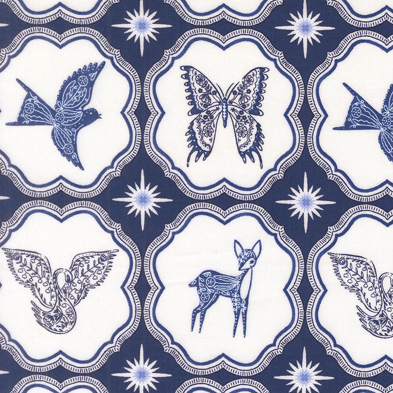 Prairie Blue By Gingiber For Moda - Delft Blue