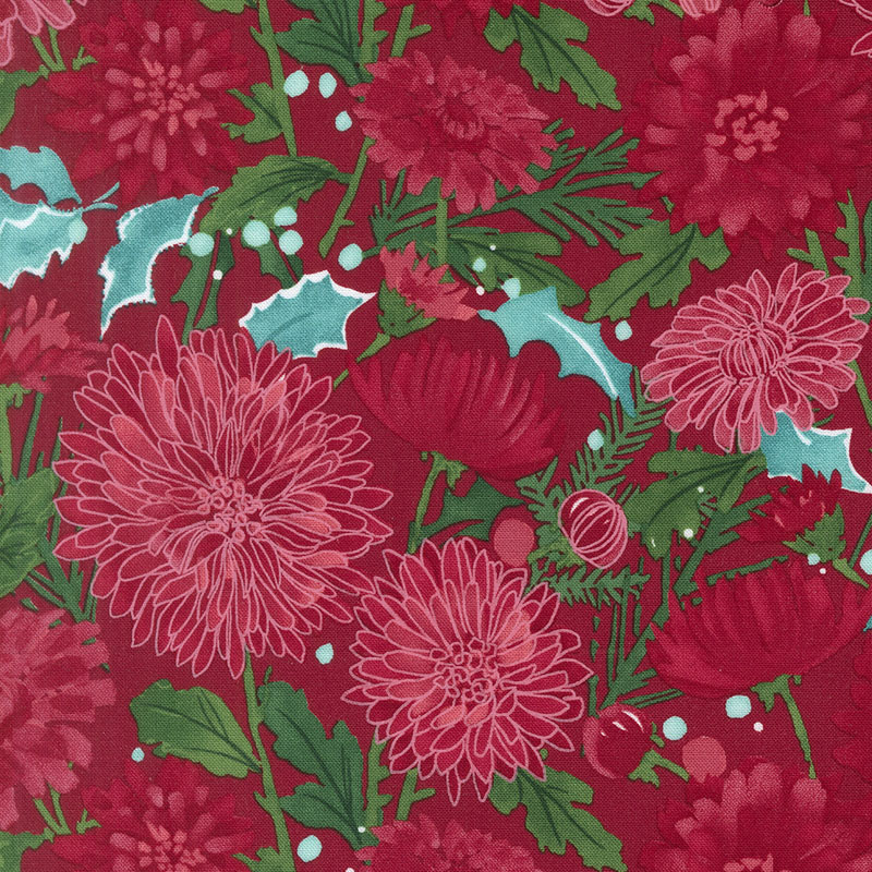Mums Christmas By Robin Pickens For Moda - Crimson