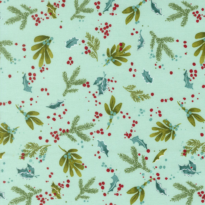 Mums Christmas By Robin Pickens For Moda - Aqua
