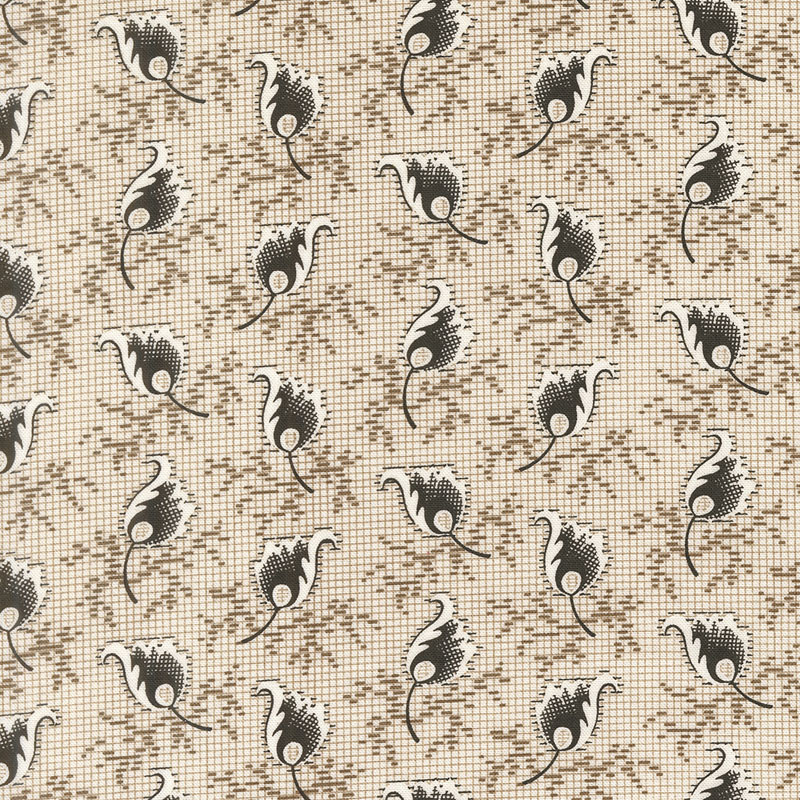 Urban Flower Farm Gatherings By Primitive Gatherings For Moda - Cream Taupe