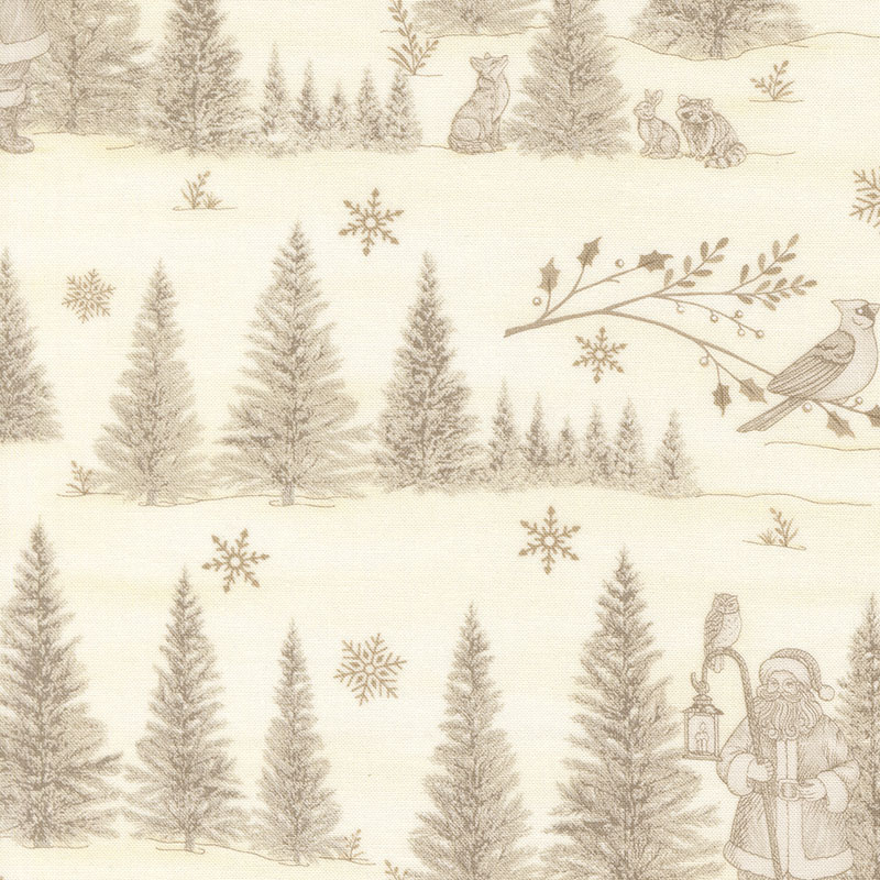 Snowy St Nick By Deb Strain For Moda - Winter White