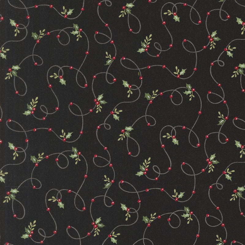 Snowy St Nick By Deb Strain For Moda - Midnight Black