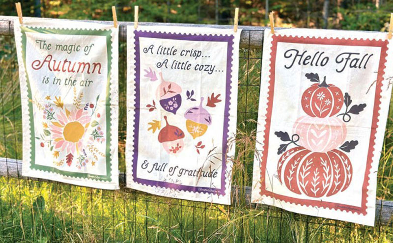 Autumn Rising Tea Towel Set Of 3 By Sweetfire Road For Moda - Multiple Of 4