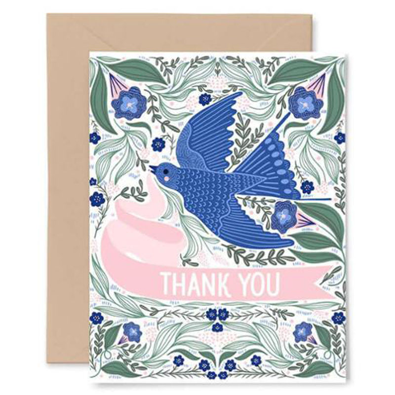 Thank You Card Barn Swallow By Gingiber For Moda - Multiple Of 6