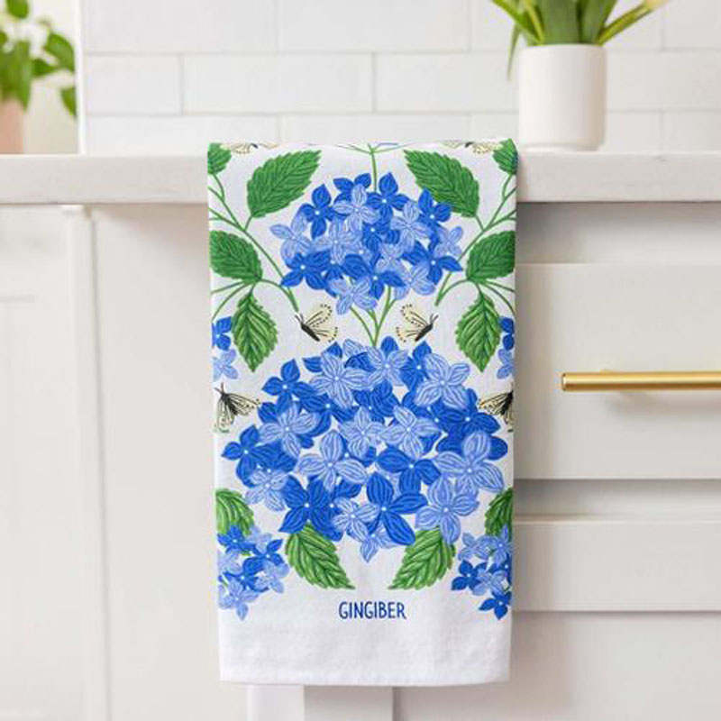 Tea Towel Hydrangea By Gingiber For Moda - Multiple Of 2