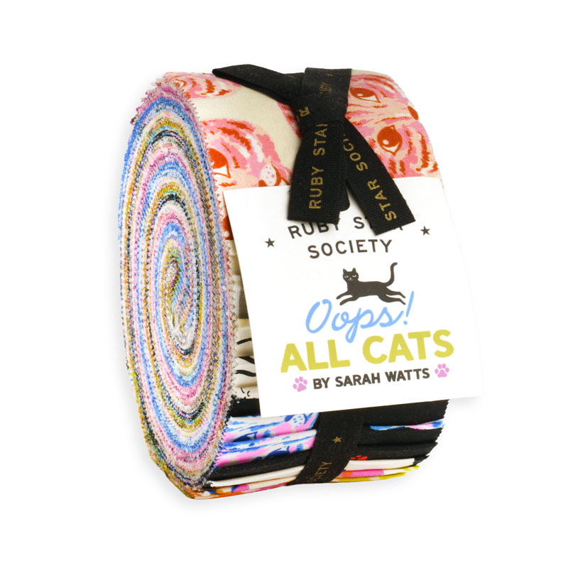Oops All Cats Jelly Rolls By Moda - Packs Of 4