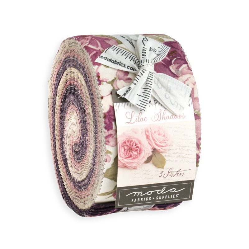 Lilac Shadows Jelly Rolls By Moda - Packs Of 4