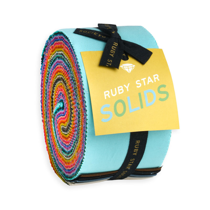 Ruby Star Solids Jelly Rolls By Moda - Packs Of 4