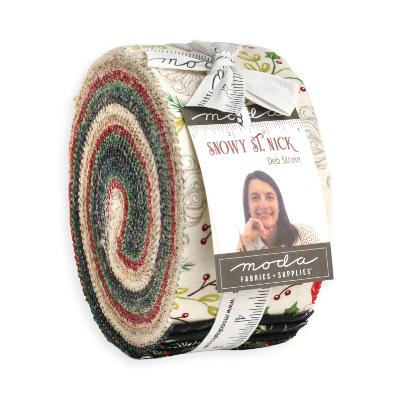 Snowy St Nick Jelly Rolls By Moda - Packs Of 4