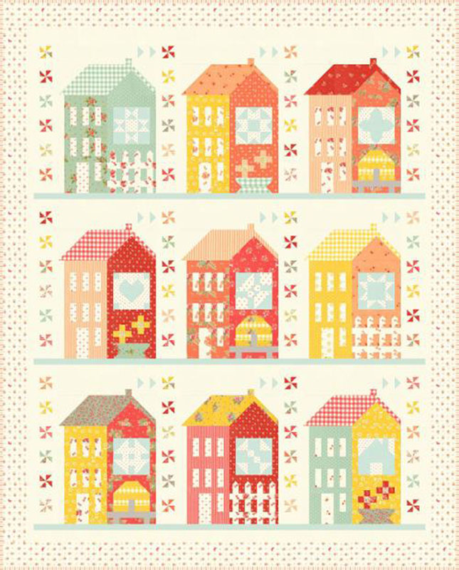 Apricot Candy - Good Neighbor Kit 74" X 92" By Bunny Hill Designs For Moda