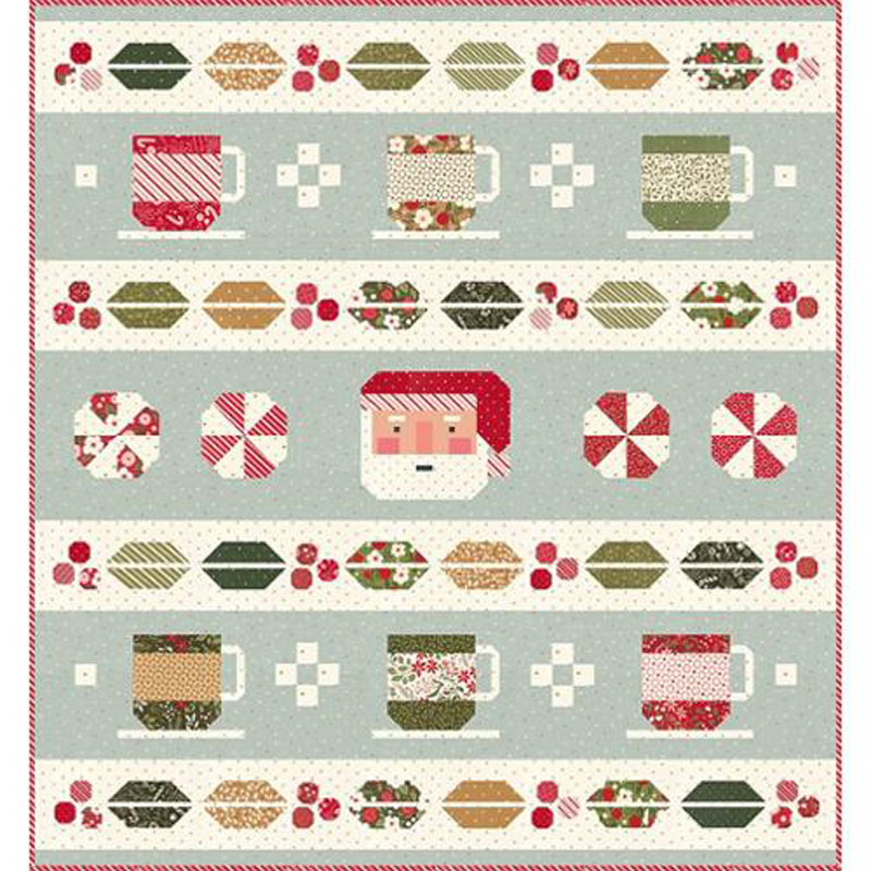 Peppermint Cocoa - Cocoa Party Kit 76.5" X 82.5" By Lella Boutique For Moda