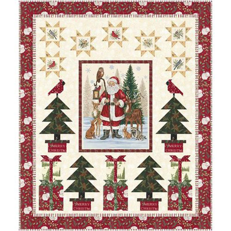 Snowy St Nick - The Week Before Christmas Kit 62" X 74" By Deb Strain For Moda