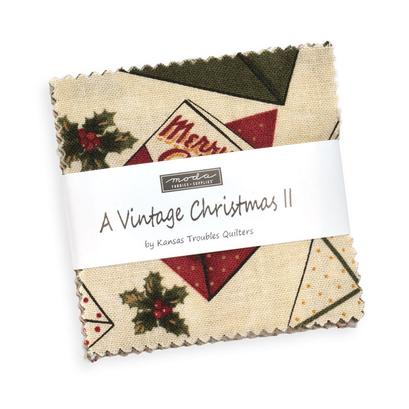 A Vintage Christmas Ii Mini Charm Packs By Moda - Packs Of 24