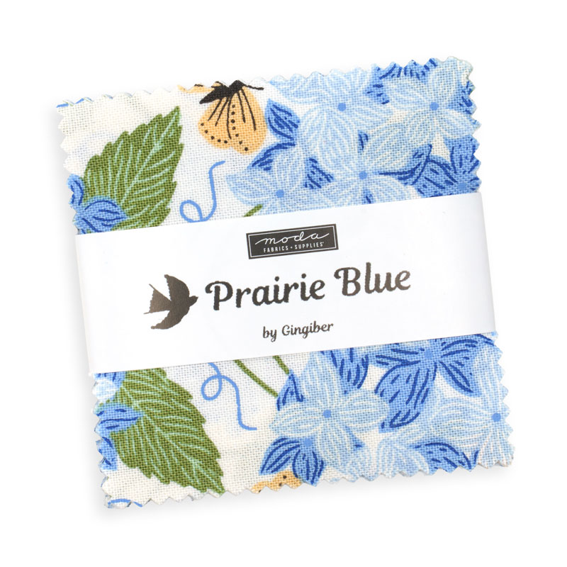 Prairie Blue Mini Charm Packs By Moda - Packs Of 24