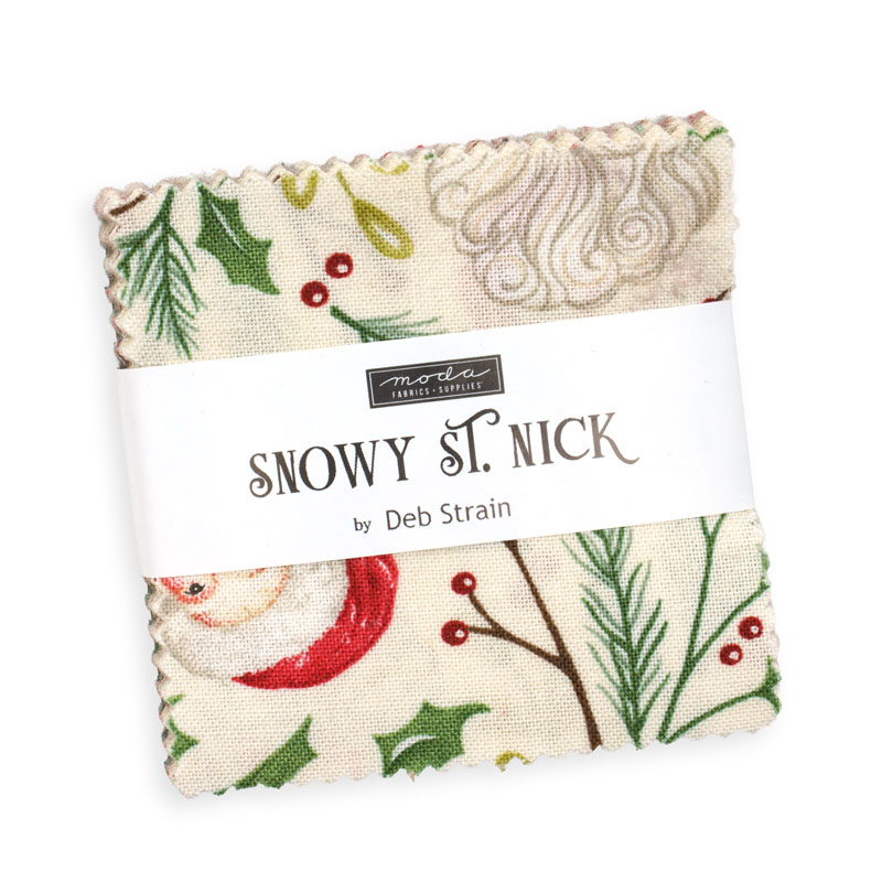 Snowy St Nick Mini Charm Packs By Moda - Packs Of 24