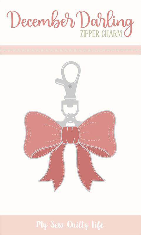 Bow Zipper Charm 2" X 1.5" By My Sew Quilty Life For Moda - Multiple Of 3