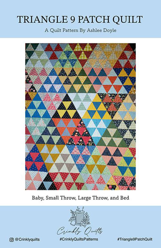 Triangle 9 Patch Quilt Pattern By Crinkly Quilts For Moda - Minimum Of 3