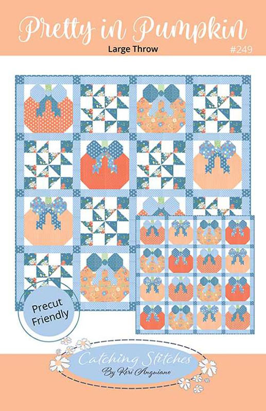Pretty In Pumpkin Pattern By Catching Stitches For Moda - Minimum Of 3