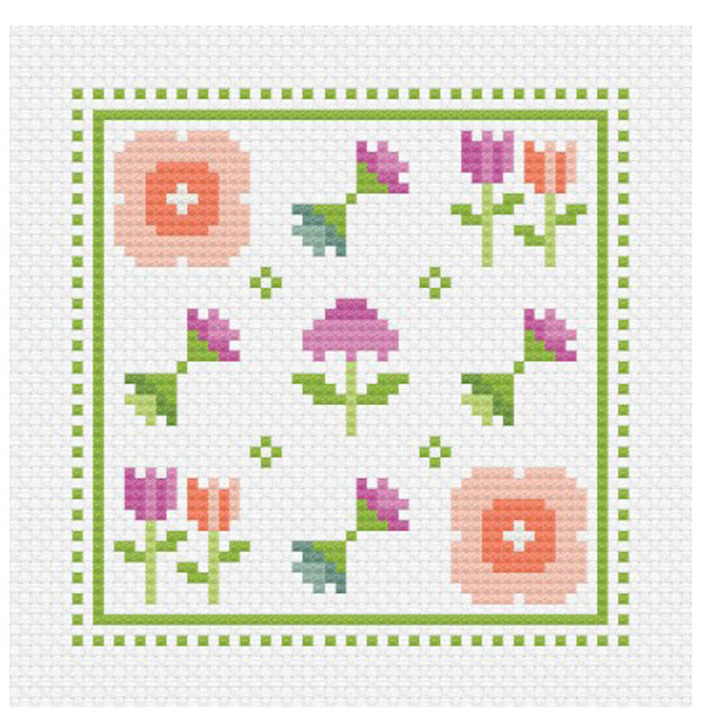Bloom And Vine Cross Stitch Pattern By Count Your Stitches Designs For Moda - Minimum Of 3