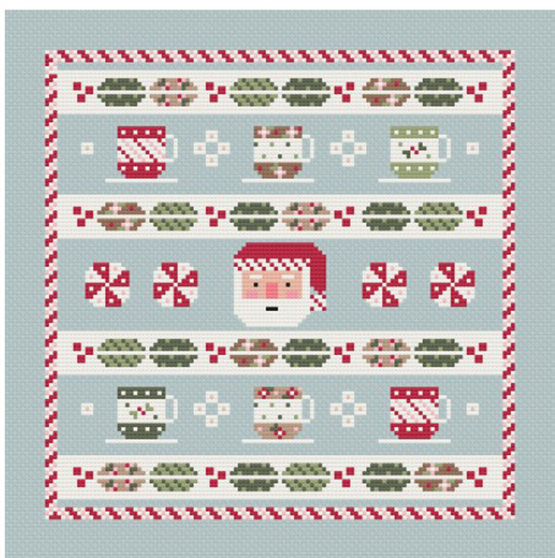 Cocoa Party Cross Stitch Pattern By Count Your Stitches Designs For Moda - Minimum Of 3